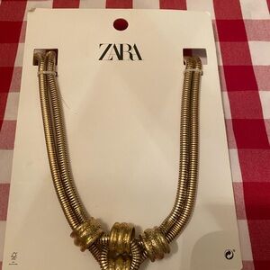 Zara Metallic Gold Necklace